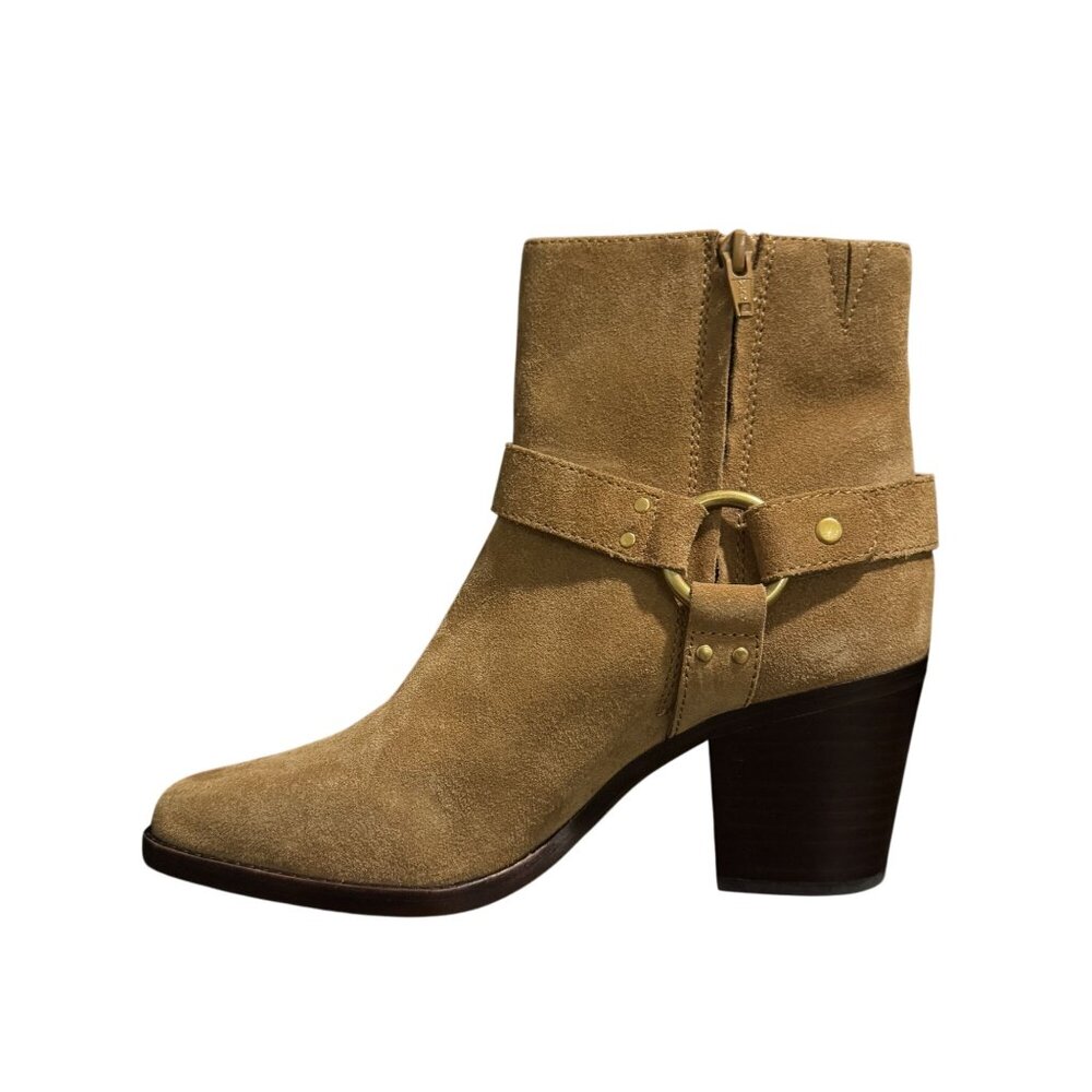 Paige Edie Ankle Boots Womens Brown Suede Leather Square Toe Bootie, Size 9 NWOB - Picture 2 of 10